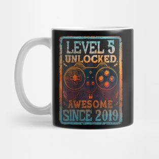 Level 5 Unlocked 5 Year Old 5Th Birthday Gamer Boys Kids Mug